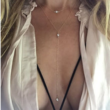 Load image into Gallery viewer, Multi-layered Long Tassel Chain Necklace