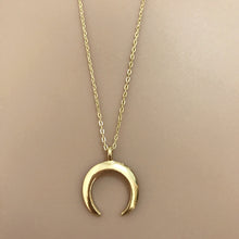 Load image into Gallery viewer, Moon Pendant Necklace and Moon Earrings