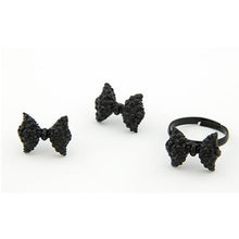 Load image into Gallery viewer, Cute Black Bowknot Jewelry Set
