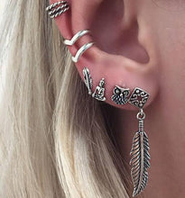 Load image into Gallery viewer, Bohemian Style Silver Color Earring Set