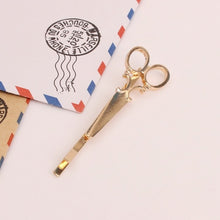 Load image into Gallery viewer, Fashion Jewelry Silver Gold Color Scissors