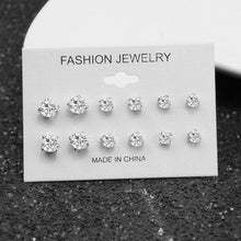 Load image into Gallery viewer, Fashion Mixing Crystal Simluated Pearl Stud Earrings