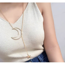 Load image into Gallery viewer, Gold Color Moon Star Sun Pendant Necklace