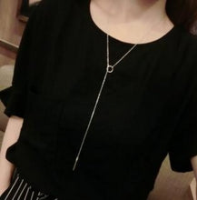 Load image into Gallery viewer, Jewelry Silver Color Round Circle Long Tassel Necklace
