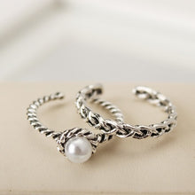 Load image into Gallery viewer, Adjustable Pearl Ring Set