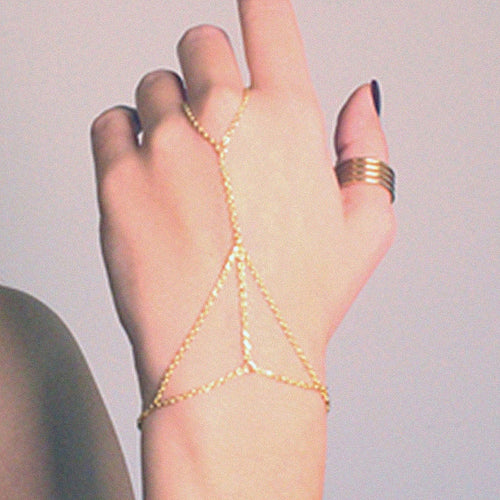 New Fashion Finger Ring Handmade Link Chain