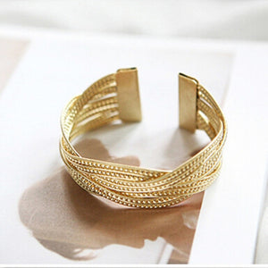 Popular Silver Plated Wide Cuff Bracelet