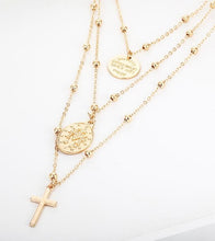 Load image into Gallery viewer, Multilayer Cross Virgin Mary Pendant Neckalce
