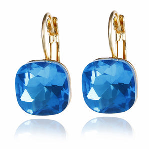Fashion Simple Austrian Crystal Dangle Earrings