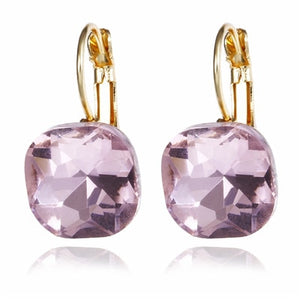 Fashion Simple Austrian Crystal Dangle Earrings