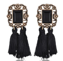 Load image into Gallery viewer, Bohemian Long Statement Tassel Drop Earrings