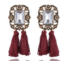 Load image into Gallery viewer, Bohemian Long Statement Tassel Drop Earrings