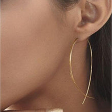 Load image into Gallery viewer, One Pair New Fashion Gold- Big Hoop Earring