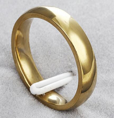 Rose Gold Anti-allergy Smooth Simple Wedding Couples Rings