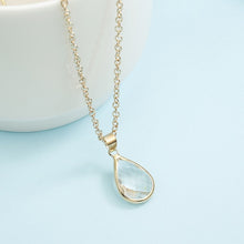 Load image into Gallery viewer, Birthstone Natural Water Drop Pendant Necklace