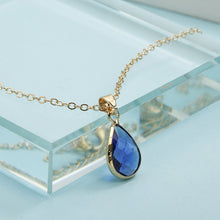 Load image into Gallery viewer, Birthstone Natural Water Drop Pendant Necklace