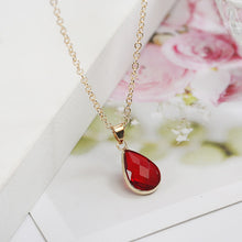 Load image into Gallery viewer, Birthstone Natural Water Drop Pendant Necklace