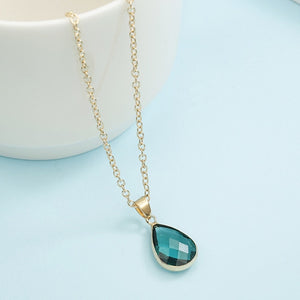 Birthstone Natural Water Drop Pendant Necklace